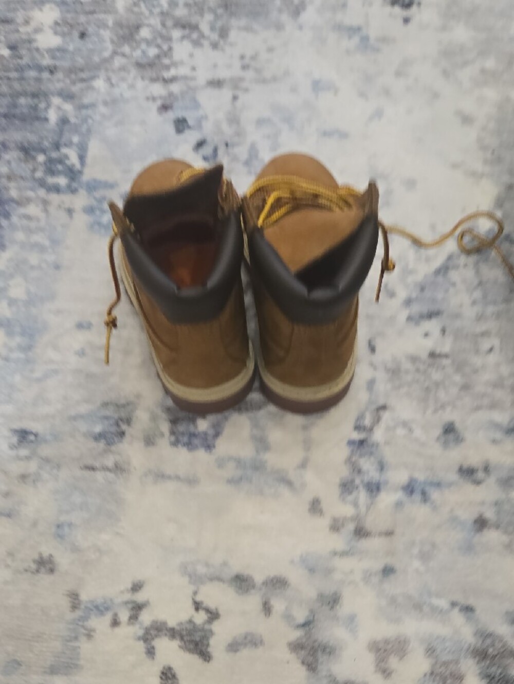 Timberland Kids Tan Wheat Lace-Up Boot with Yellow Accents - Picture 4 of 5
